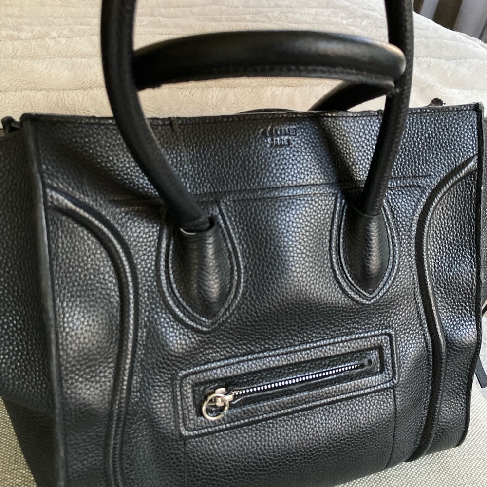 Large CÉLINE pebble leather phantom Bag